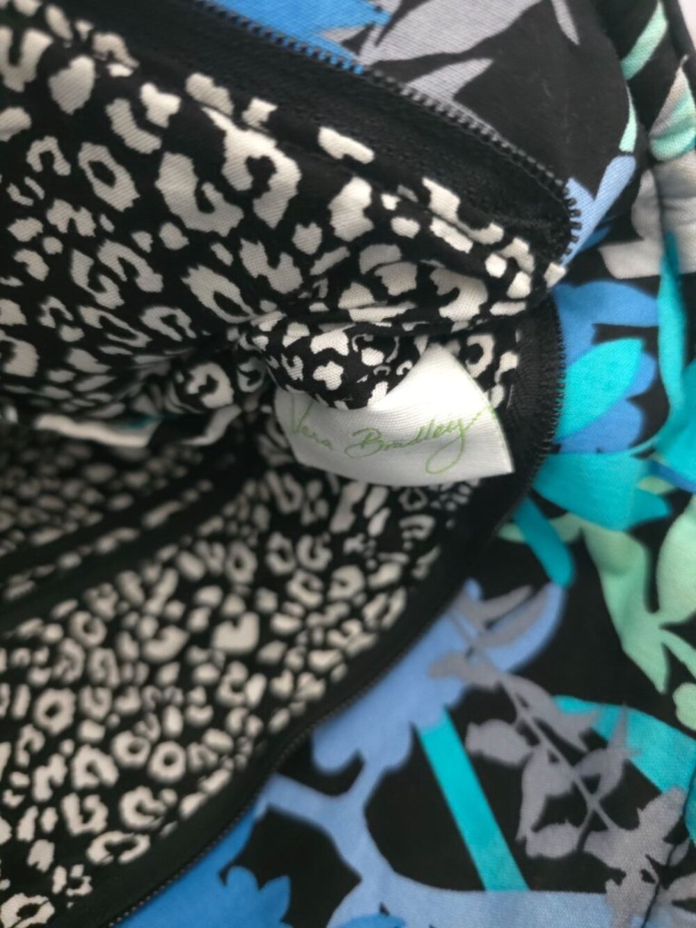 Vera Bradley GLENNA Quilted Camofloral Cotton Shoulder Tote Bag - Picture 11 of 12